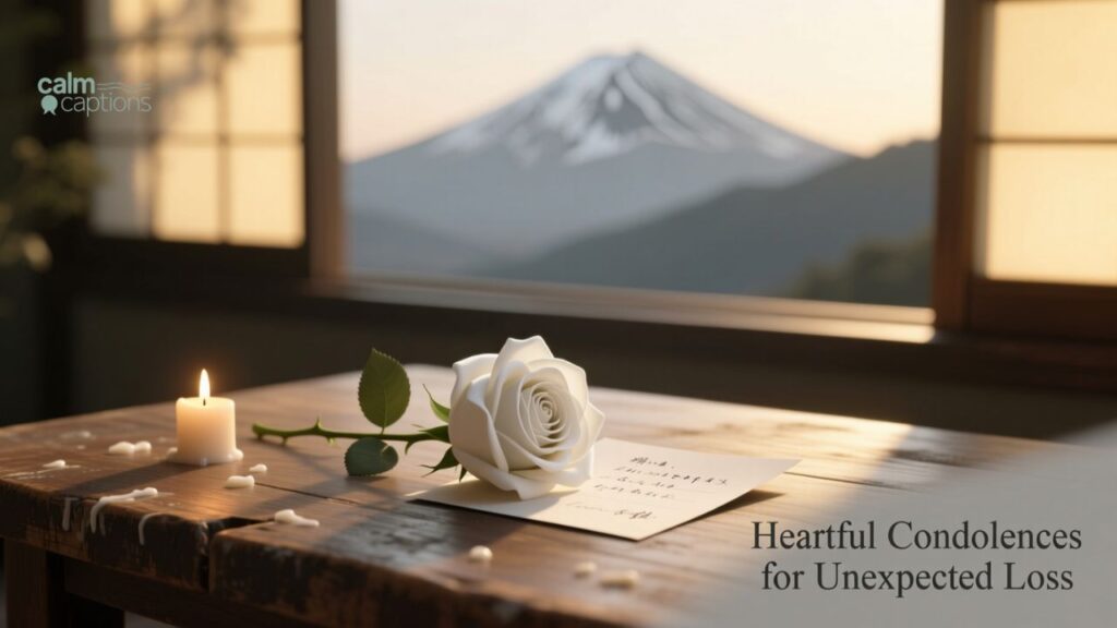Heartfelt Condolences for Unexpected Loss