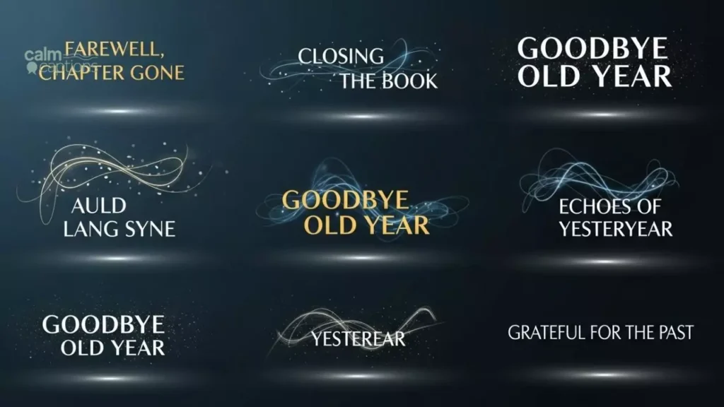 Goodbye Old Year Captions