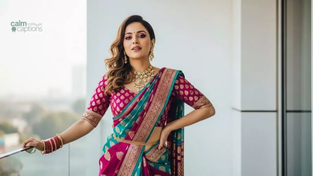 Modern Saree Captions for Instagram