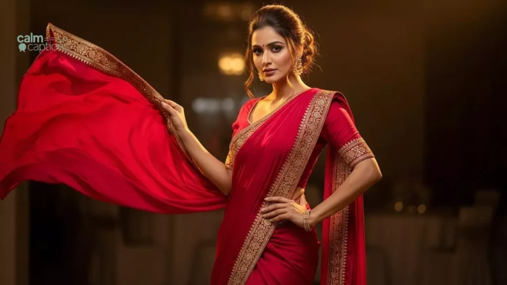 Saree Drape Captions