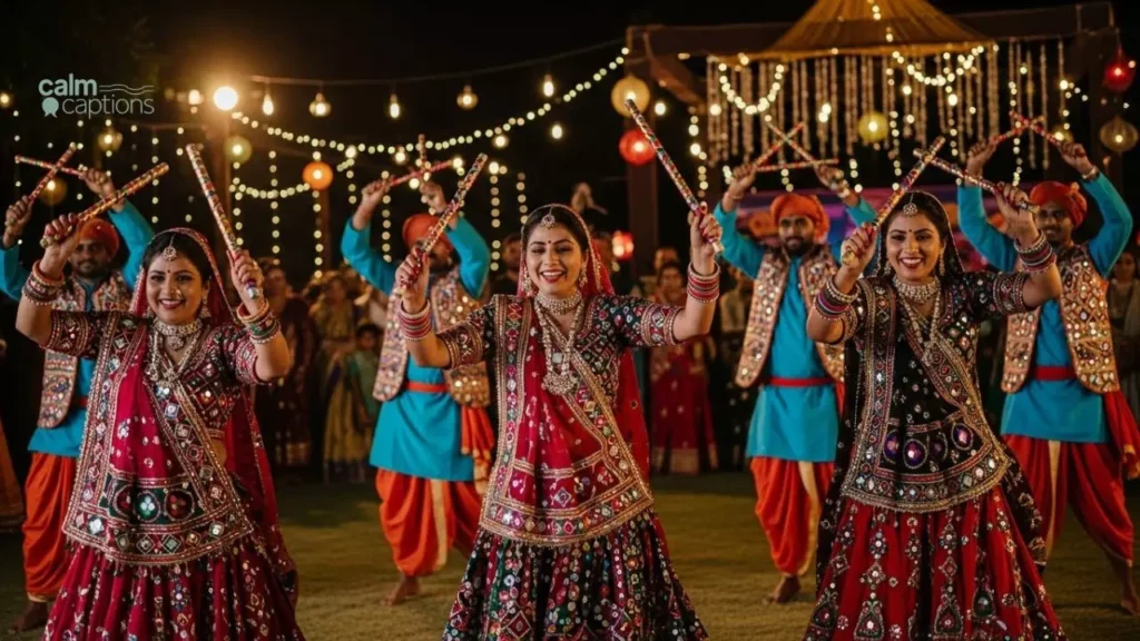 Energetic Dandiya Dance Instagram Captions