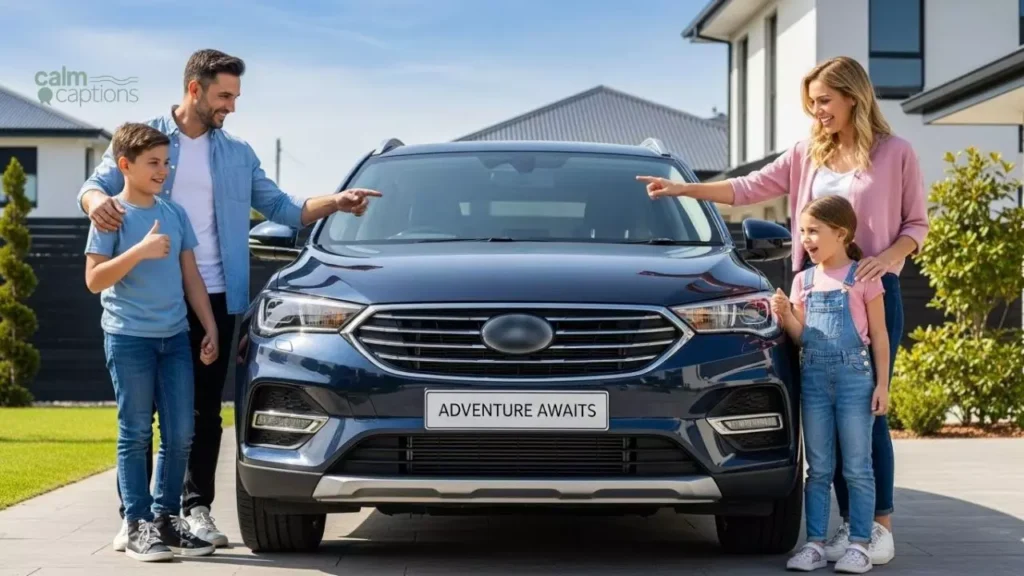 Attitude New Car Captions for Family