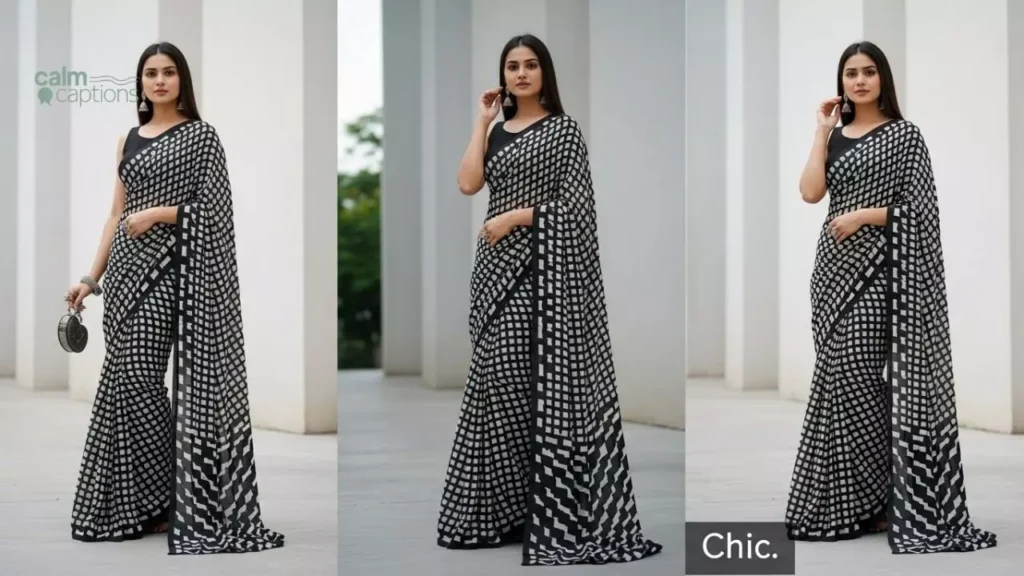 Popular One Word Captions For Pinterest Sarees