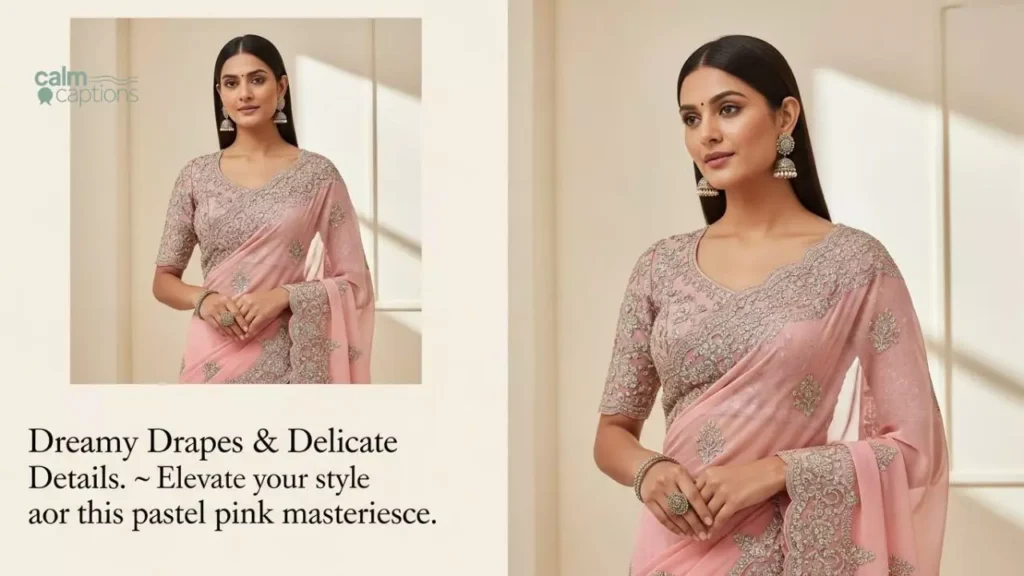 Creative Pinterest Captions For Designer Sarees