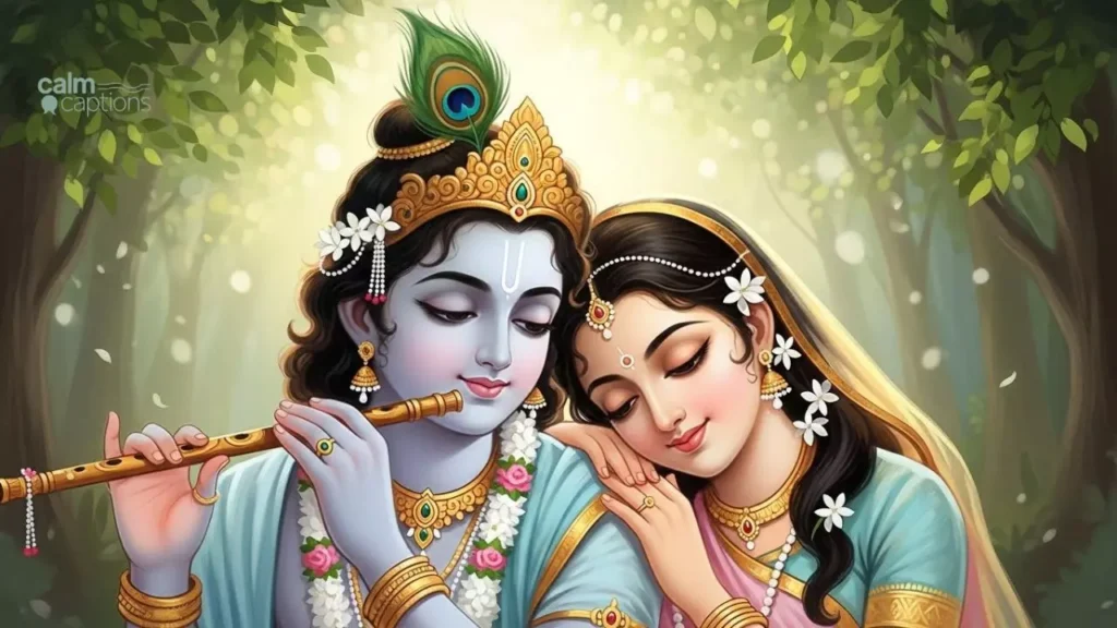Cute and Soft Radha Krishna Caption Ideas
