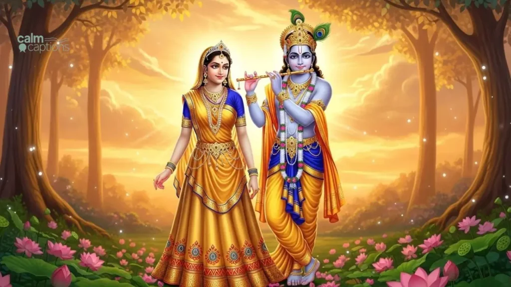Powerful Radha Krishna Caption for Positive Vibes