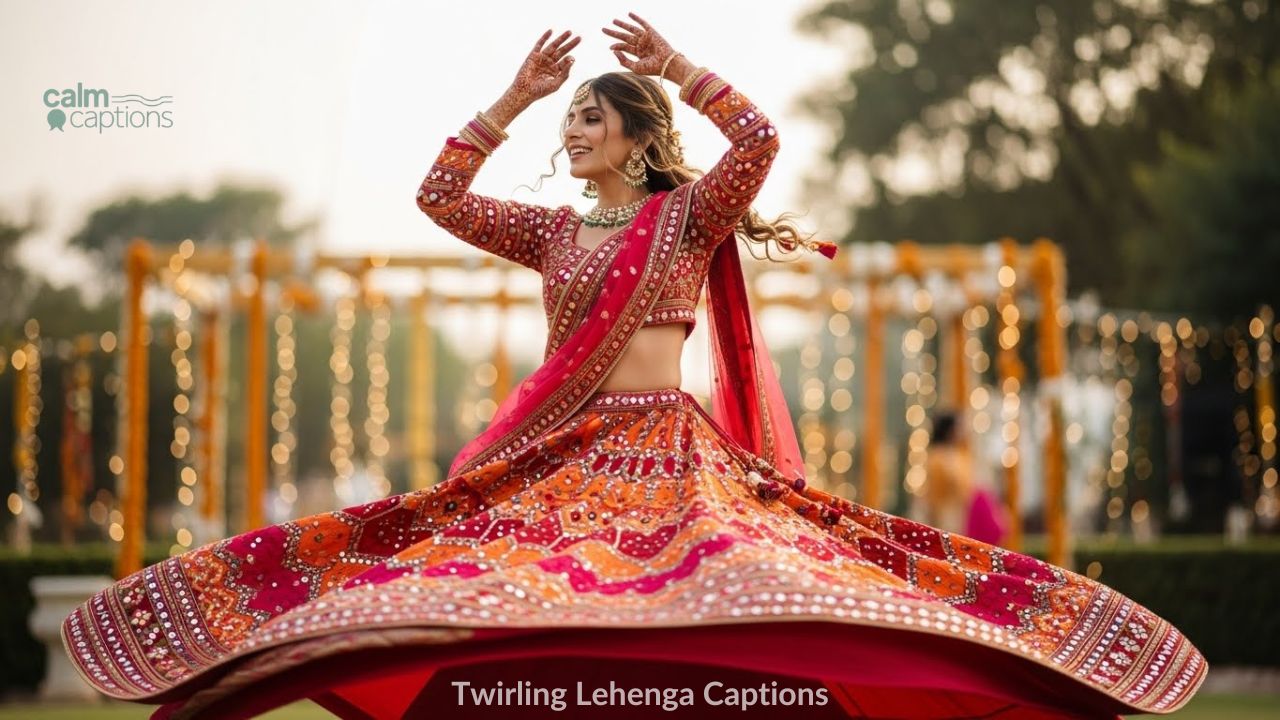 330+ Gorgeous Twirling Lehenga Captions for Instagram for Every Celebration